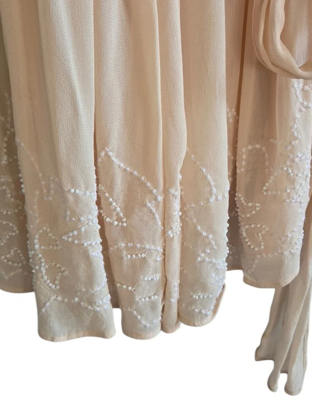 Free People Sylvia Wrap Mini Dress Deep V Overlay Beading Accent Lined Pink XS